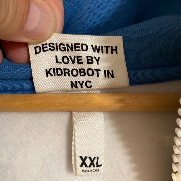 Kidrobot x Frank Kozik VINTAGE Polka Dot LARGE Labbit Zip Up Hoodie SZ XXL $180 - Picture 7 of 8